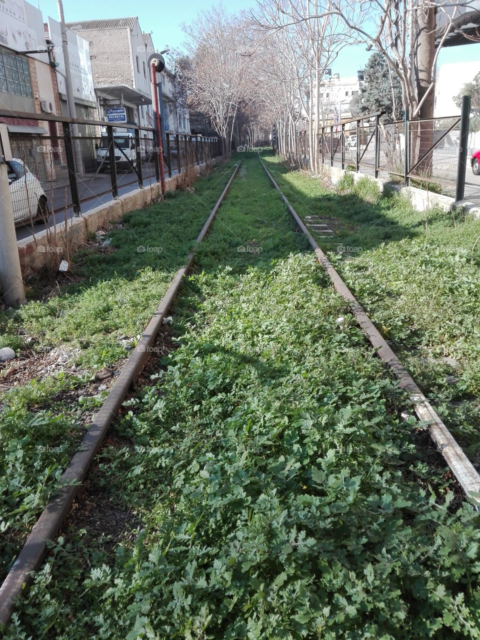 Piraeus city old tracks
