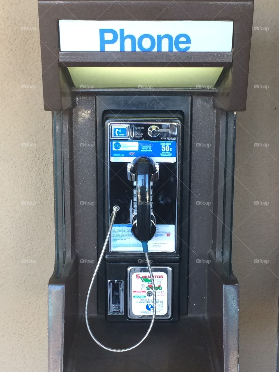 Old Pay phone. A thing of the past