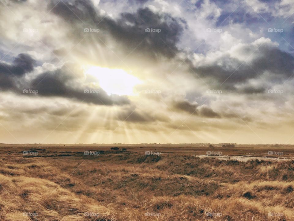 A cold but sunny winterday