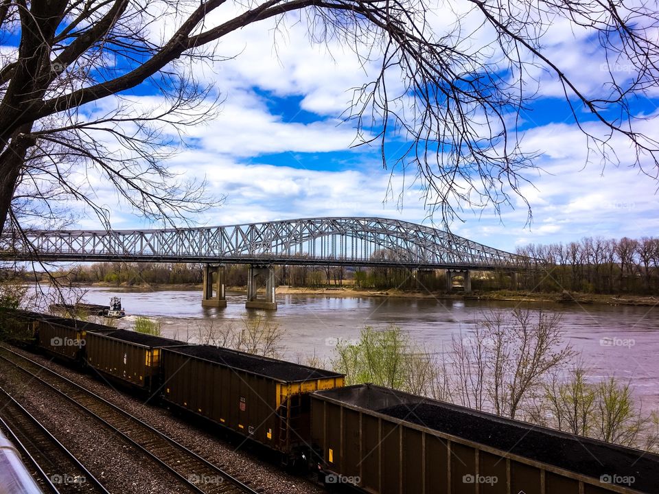 The bridges into and out of Jefferson City, MO.