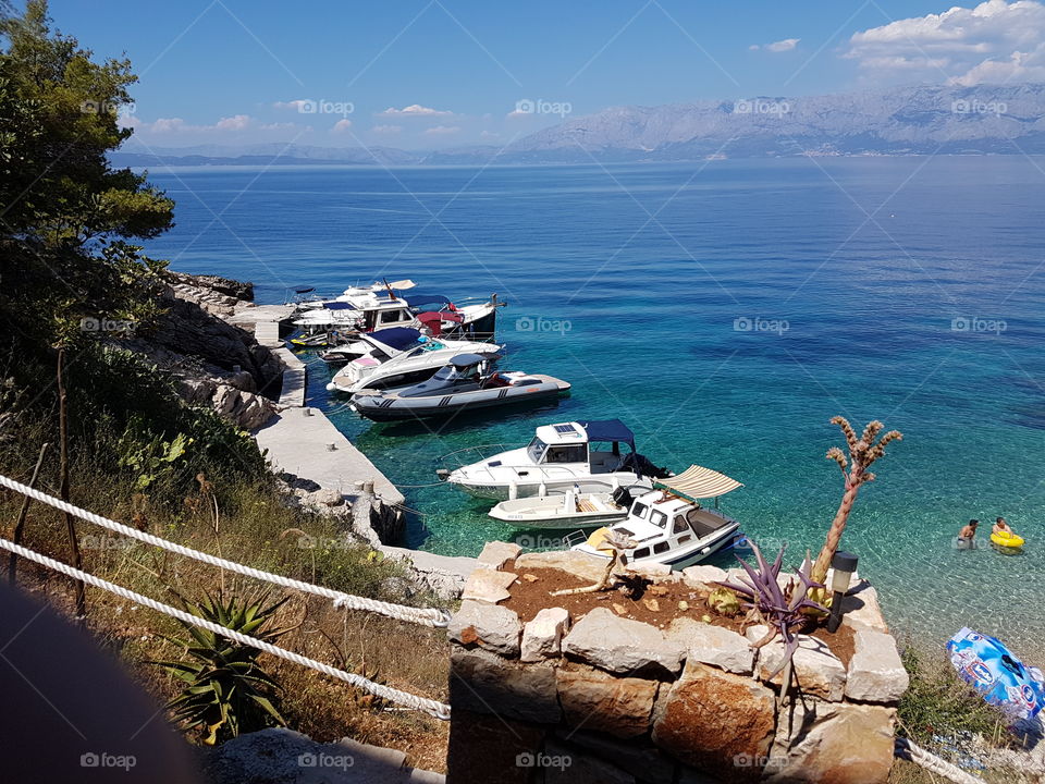 view on boats and sea