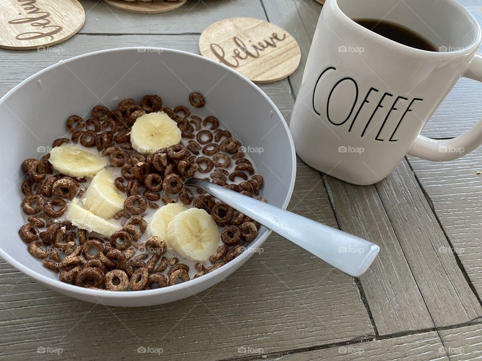 Cereal and coffee 