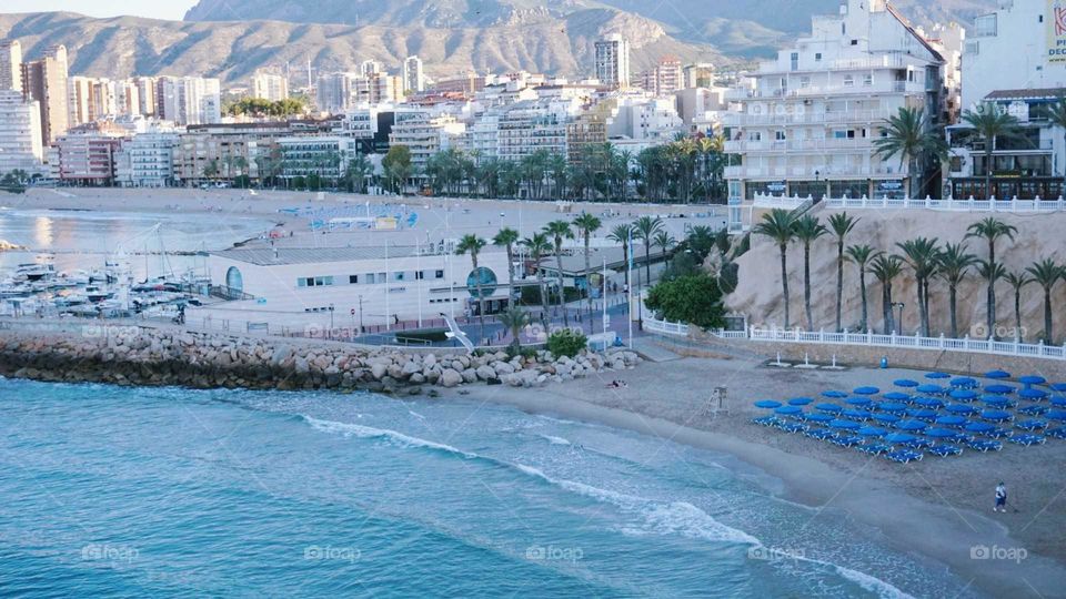 City#beach#palms#mountains