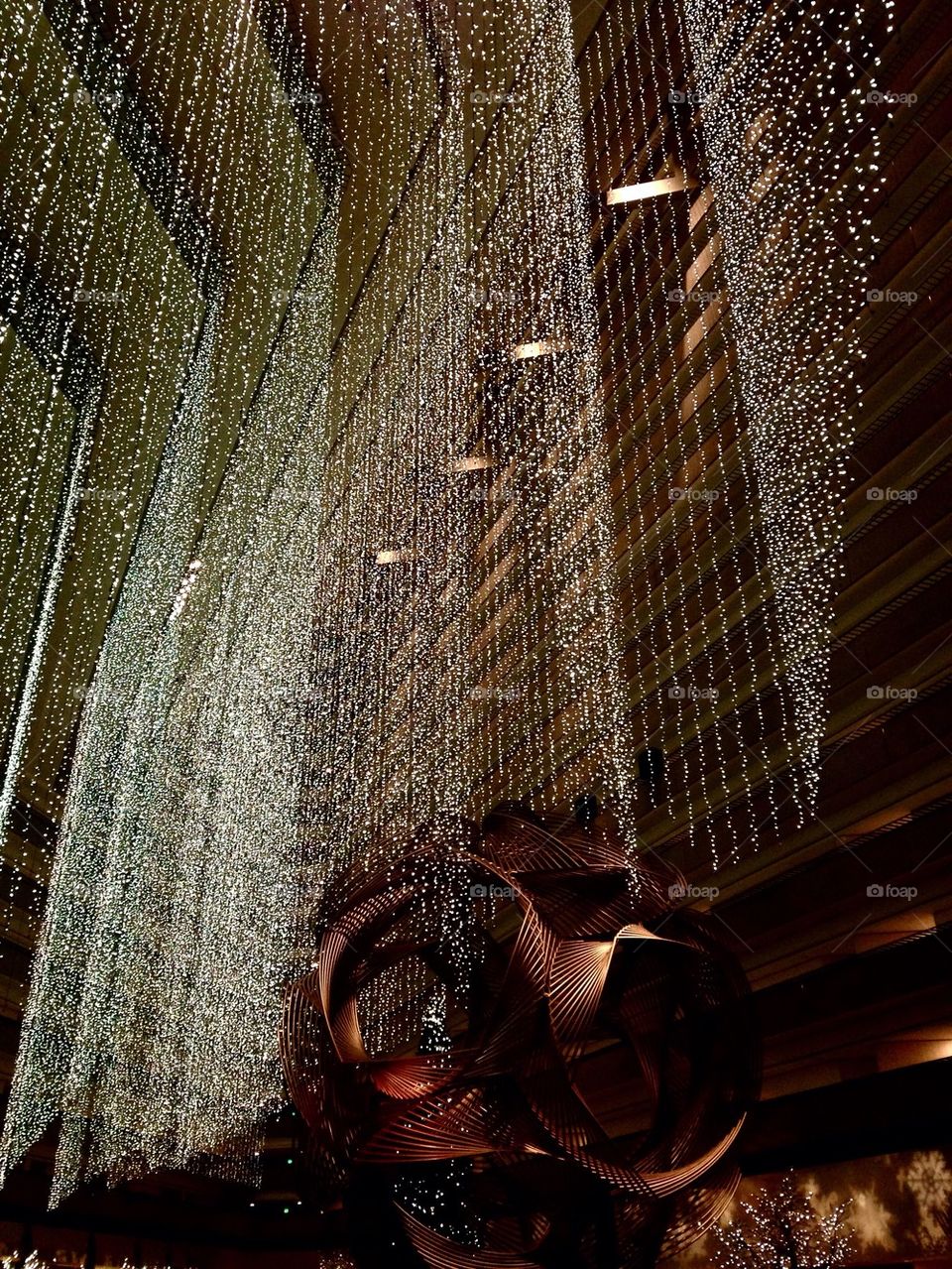 Low angle view of lights on building