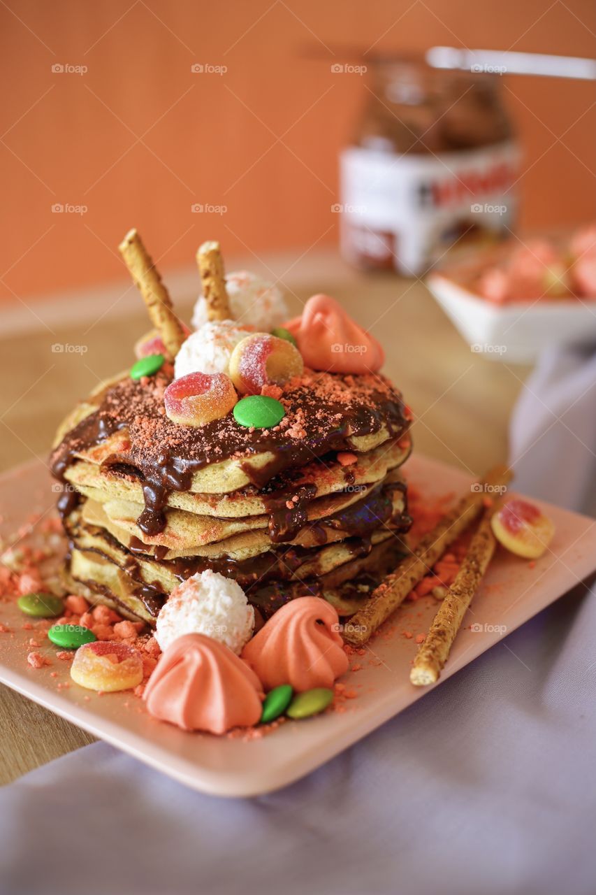Pancakes with Nutella 