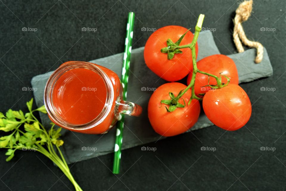Homemade tomato juice 