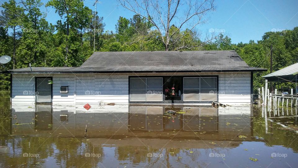 Flooded house for sale on Bayou Lousiana