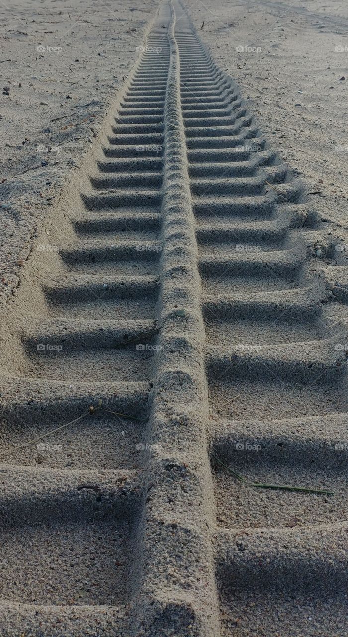 Spur sand Traktor abdruck reifen profil