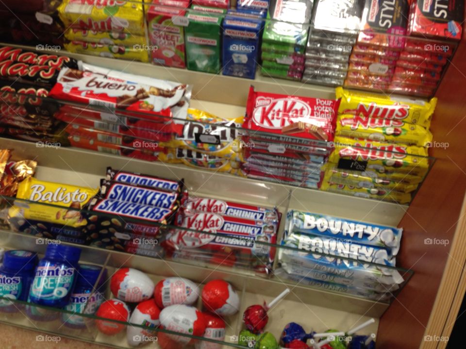 Candy shop. A nice medley of candy and chocolate bars to help anihilate your diet