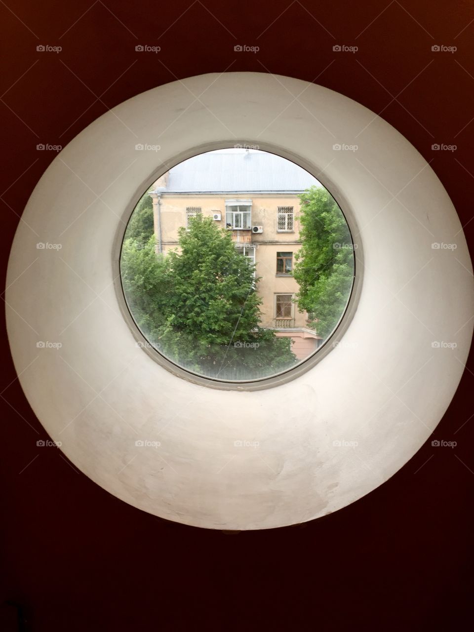 Circle window view 