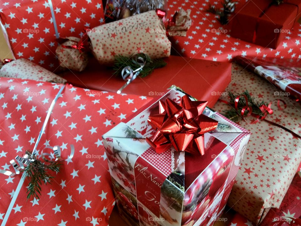 lots of Christmas presents