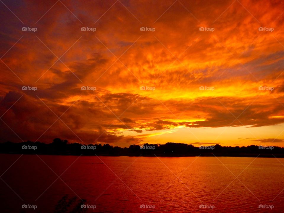 After a storm sunset