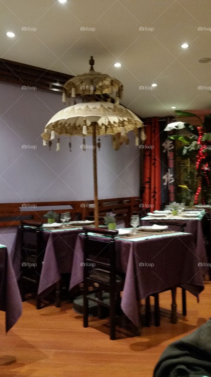 at the Chinese restaurant