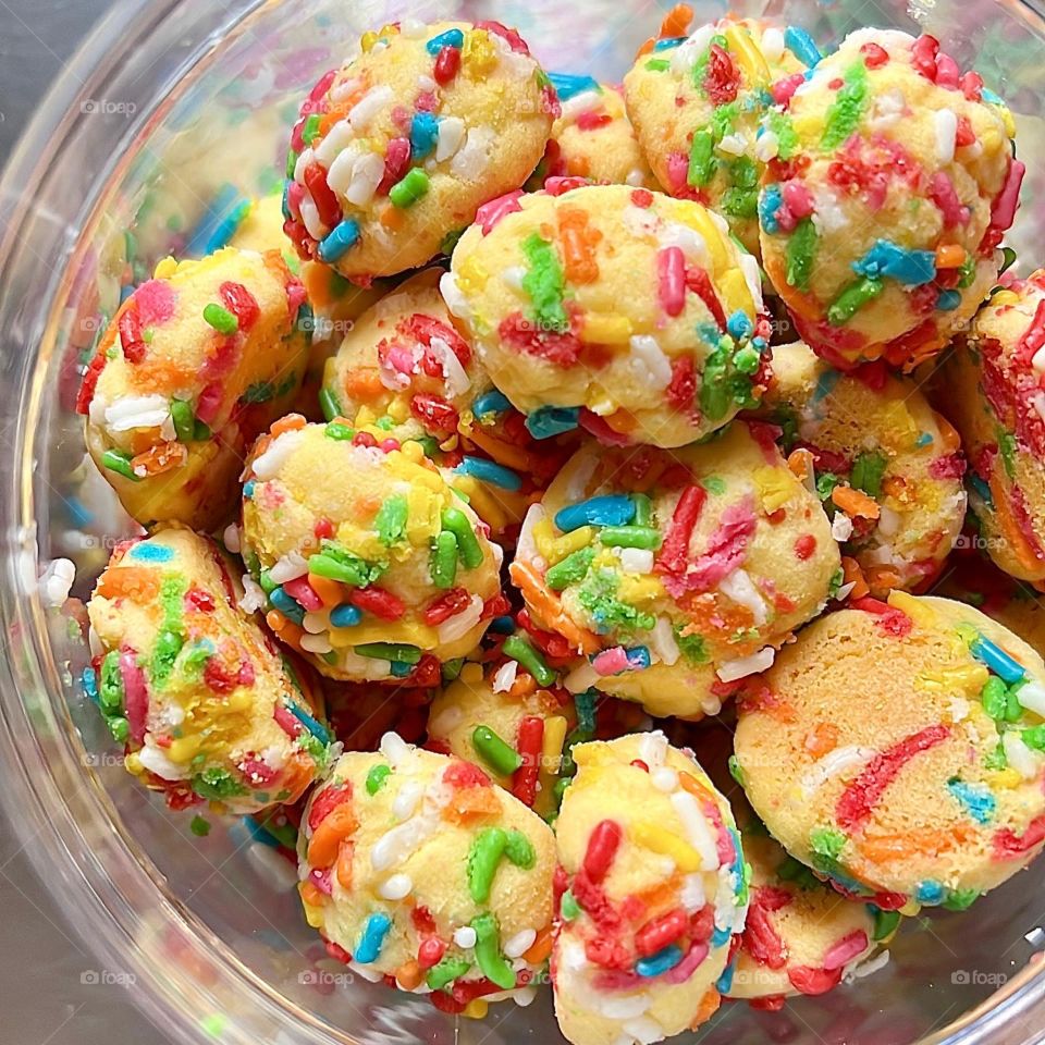 Colourful rainbow semperit cookies 