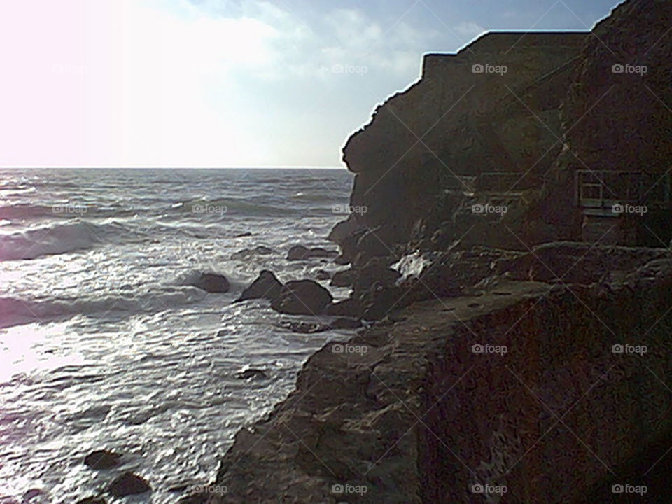 Cliff overlooking water