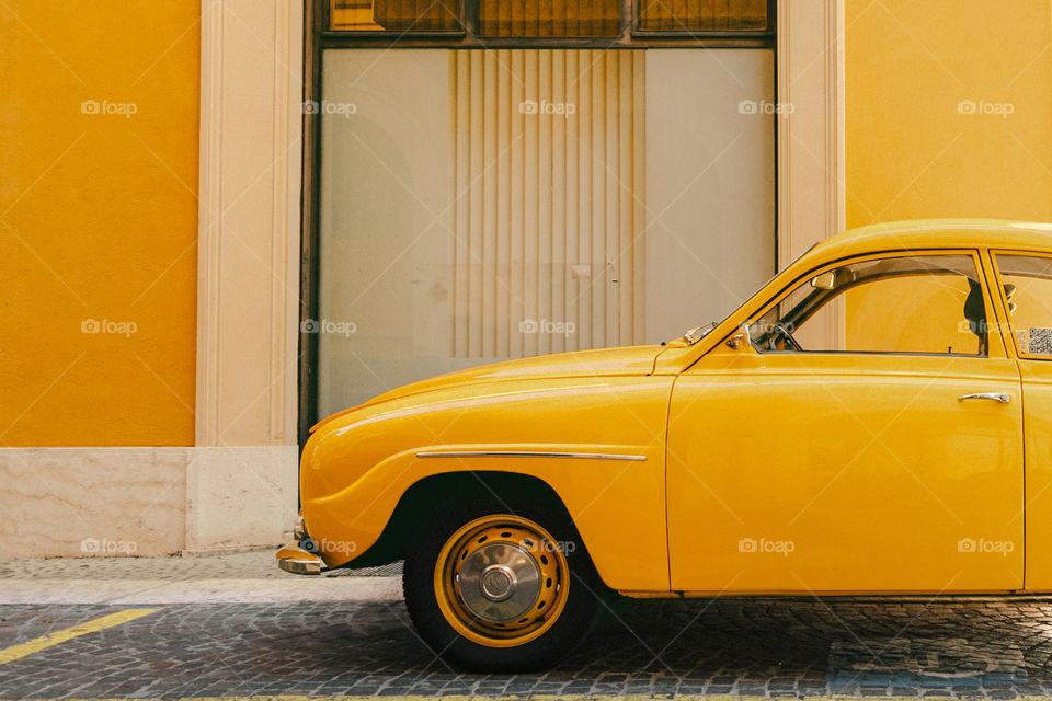 Yellow car