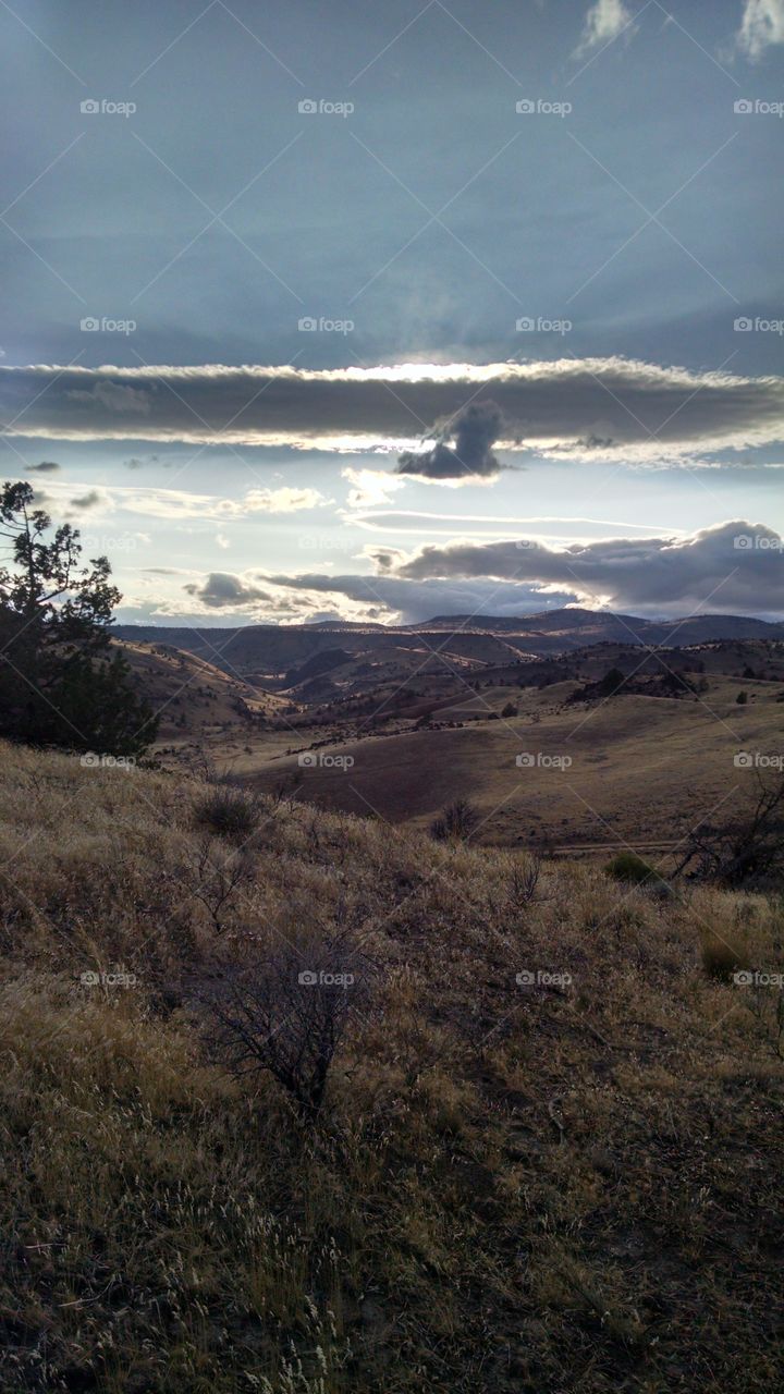 Scenics view of mountain during sunset