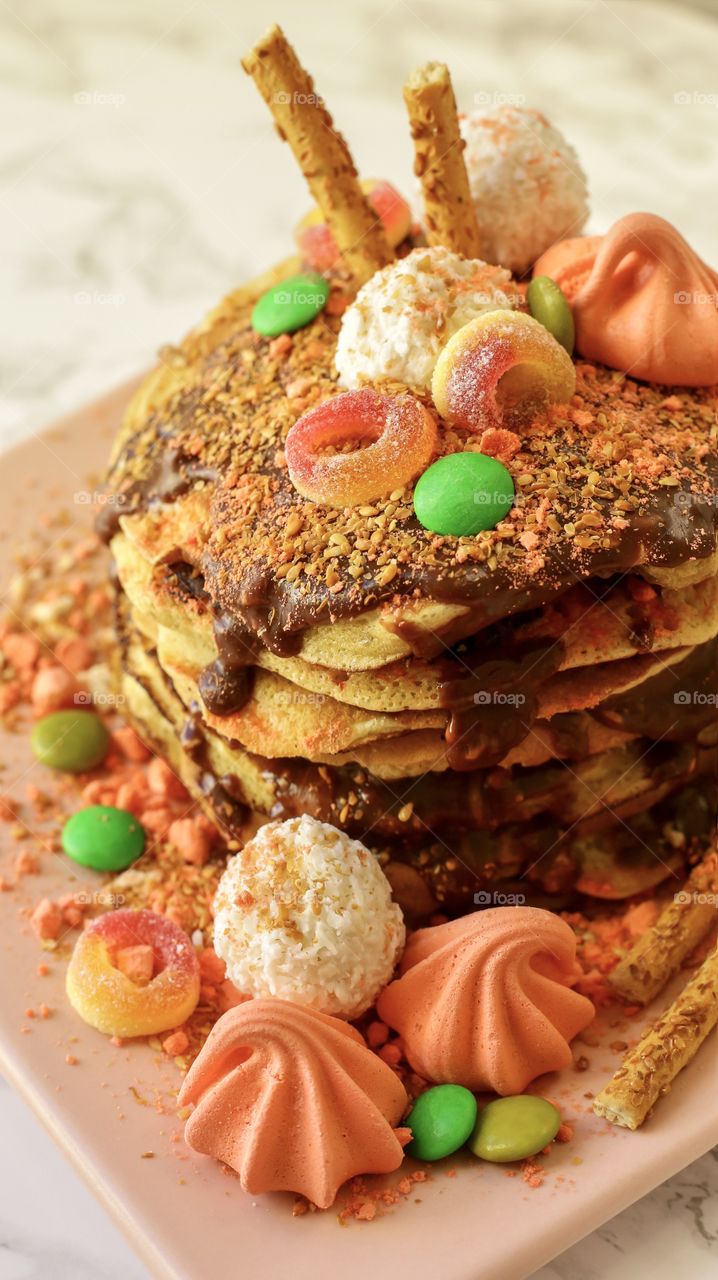 Pancakes with chocolate 