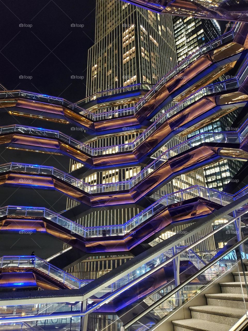 Looking up from inside the Vessel in NYC