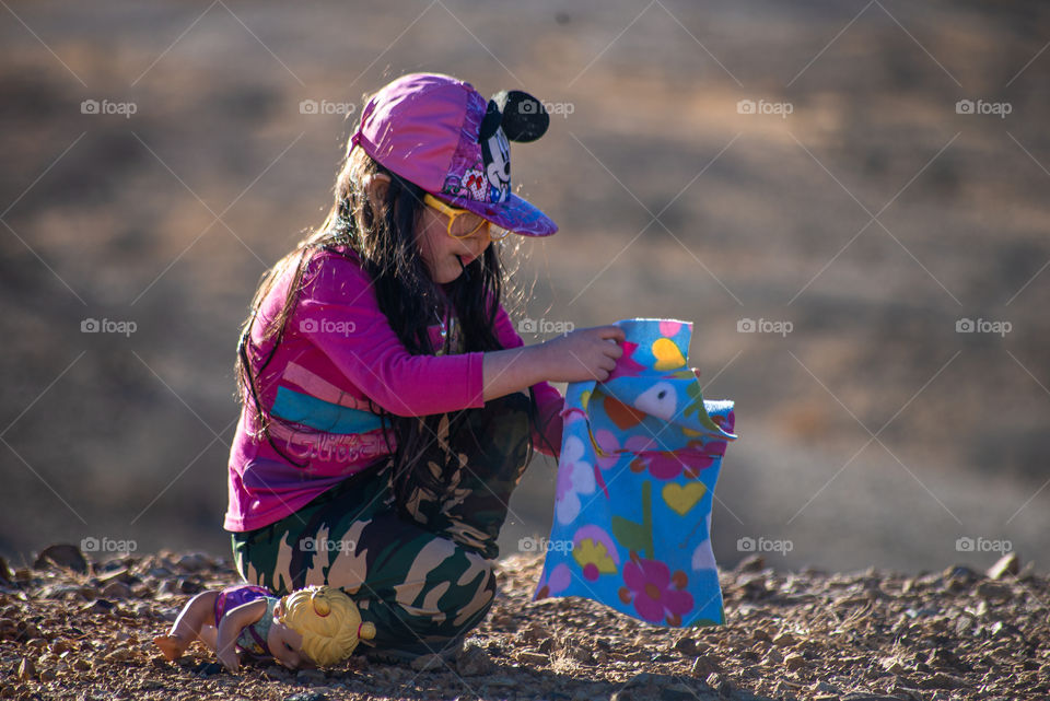 girl playing