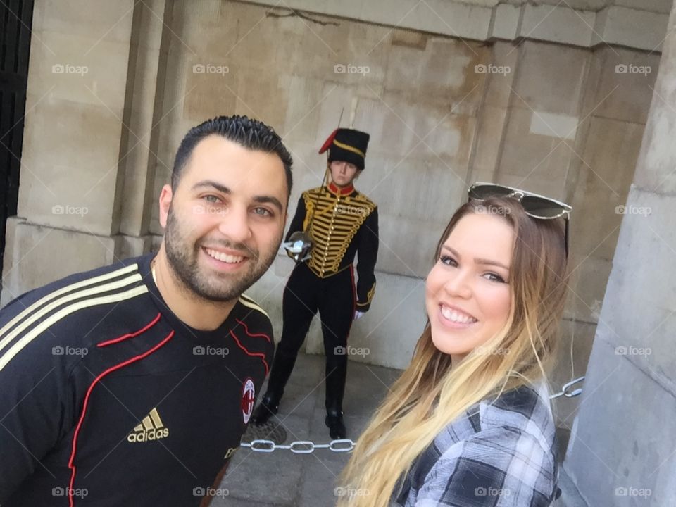 Selfie with guard 