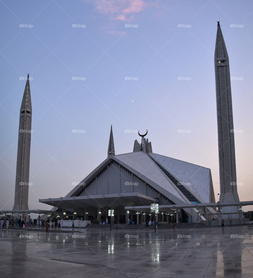 Faisal Mosque, Islamabad, Pakistan.