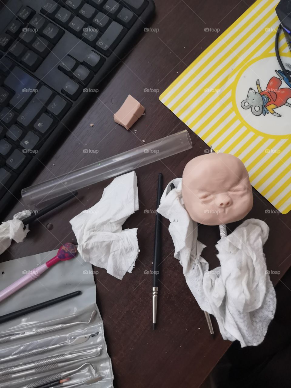 Handcraft. Polymer clay baby