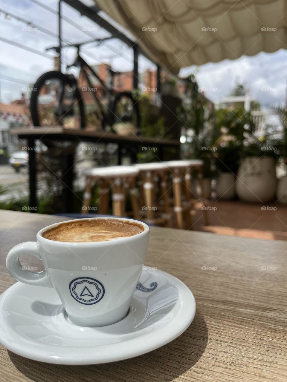 A white cup of Coffe 