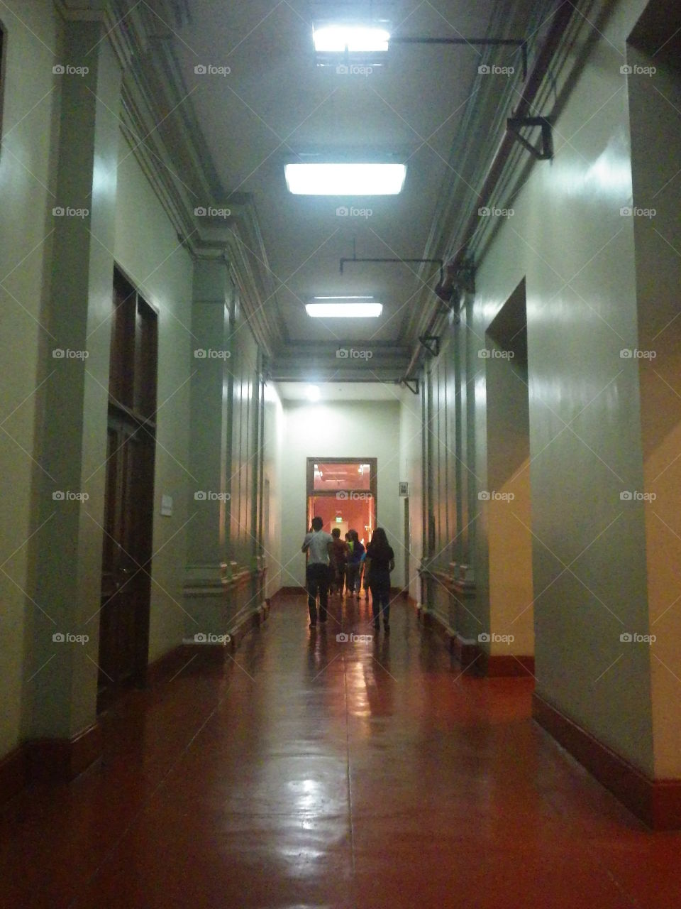 at the hallway