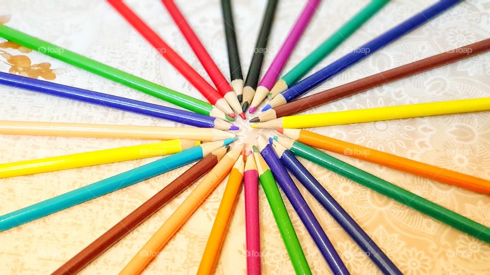 colourful pencil