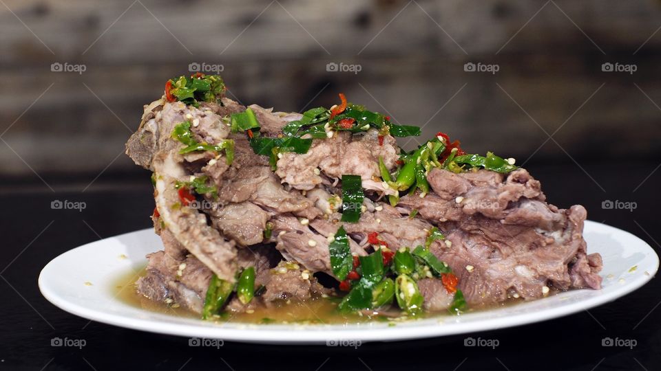 pork with spicy soup