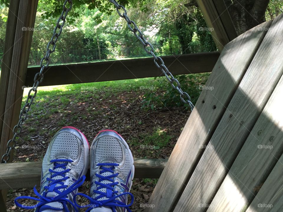 Resting in a Swing