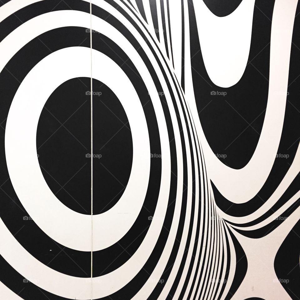 Black and white seventies inspired psychedelic retro pattern great for any use.
