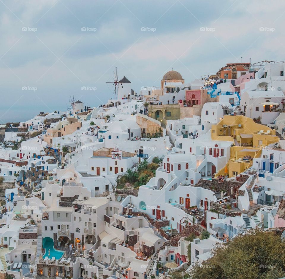 Traditional architecture in Santorini Greece 