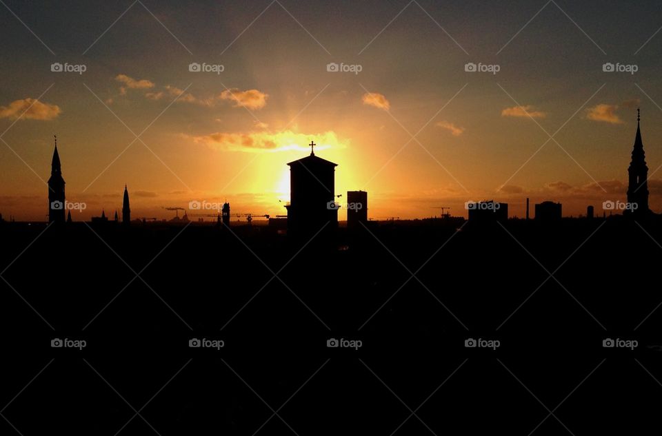 Copenhagen sunset view