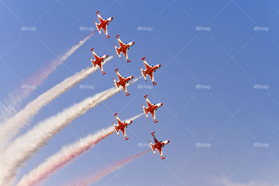 Aerobatic team in the sky