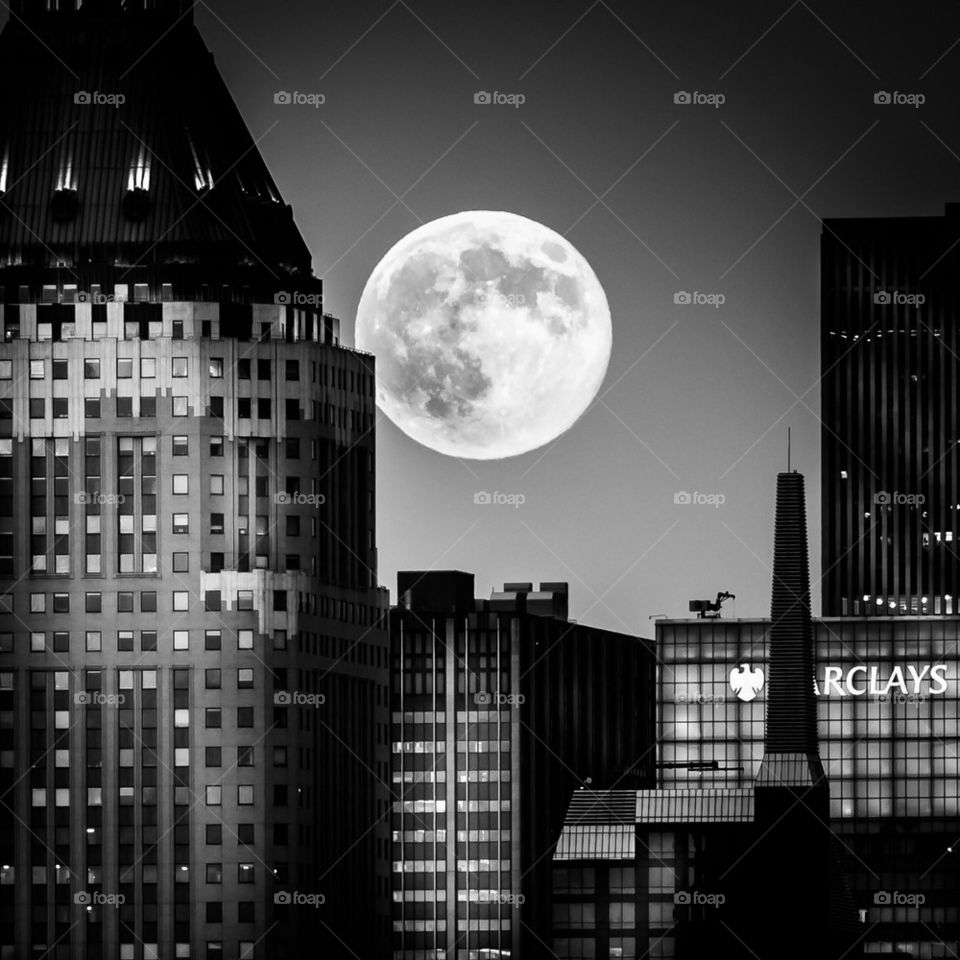 Supermoon2014 bw