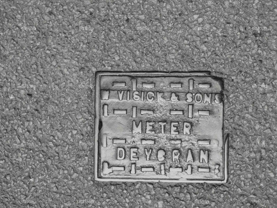 meter cover by visick & sons in deveran Cornwall. when cast and ductile steel was available at local foundarys.