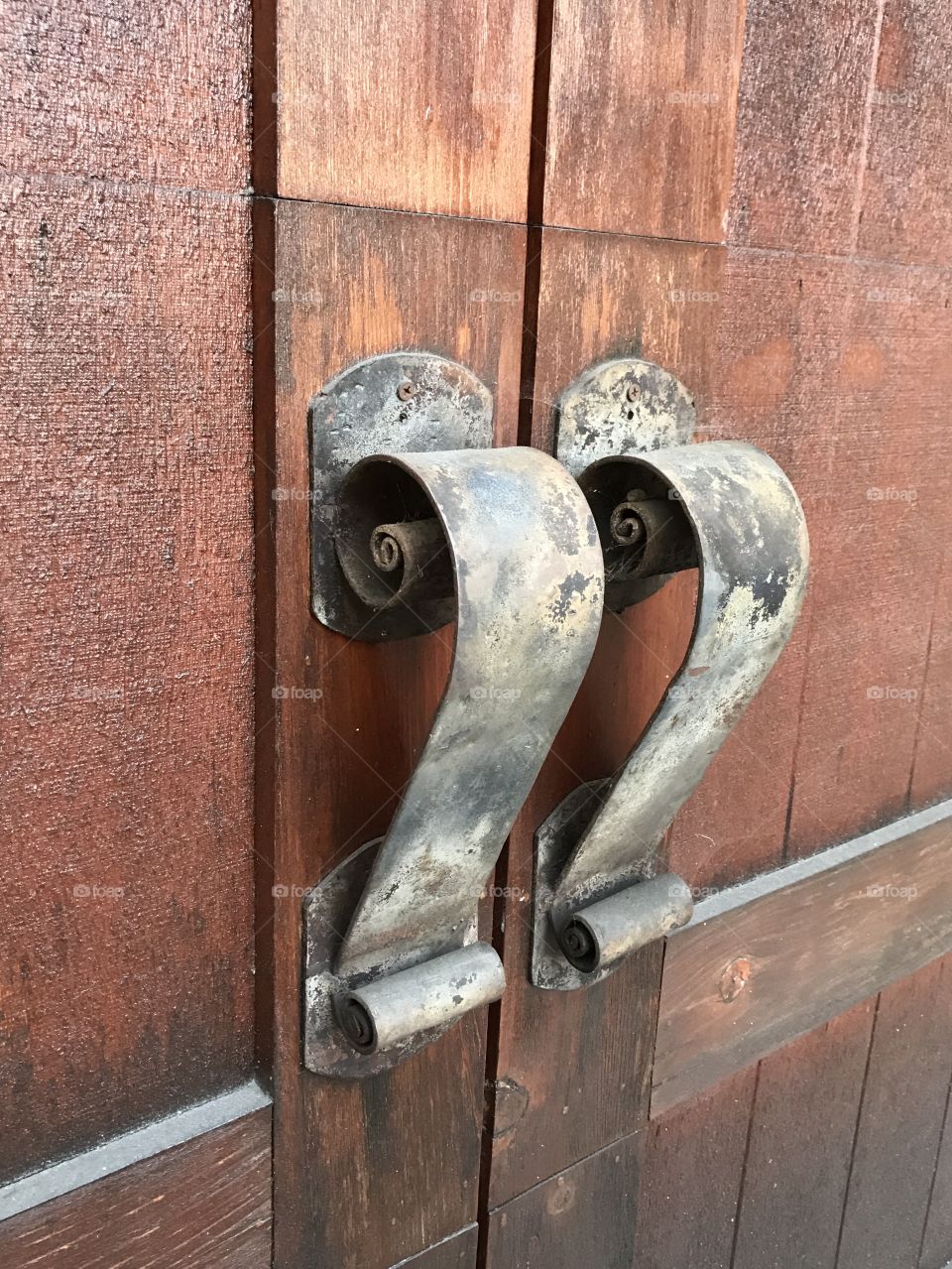 Garage door handles