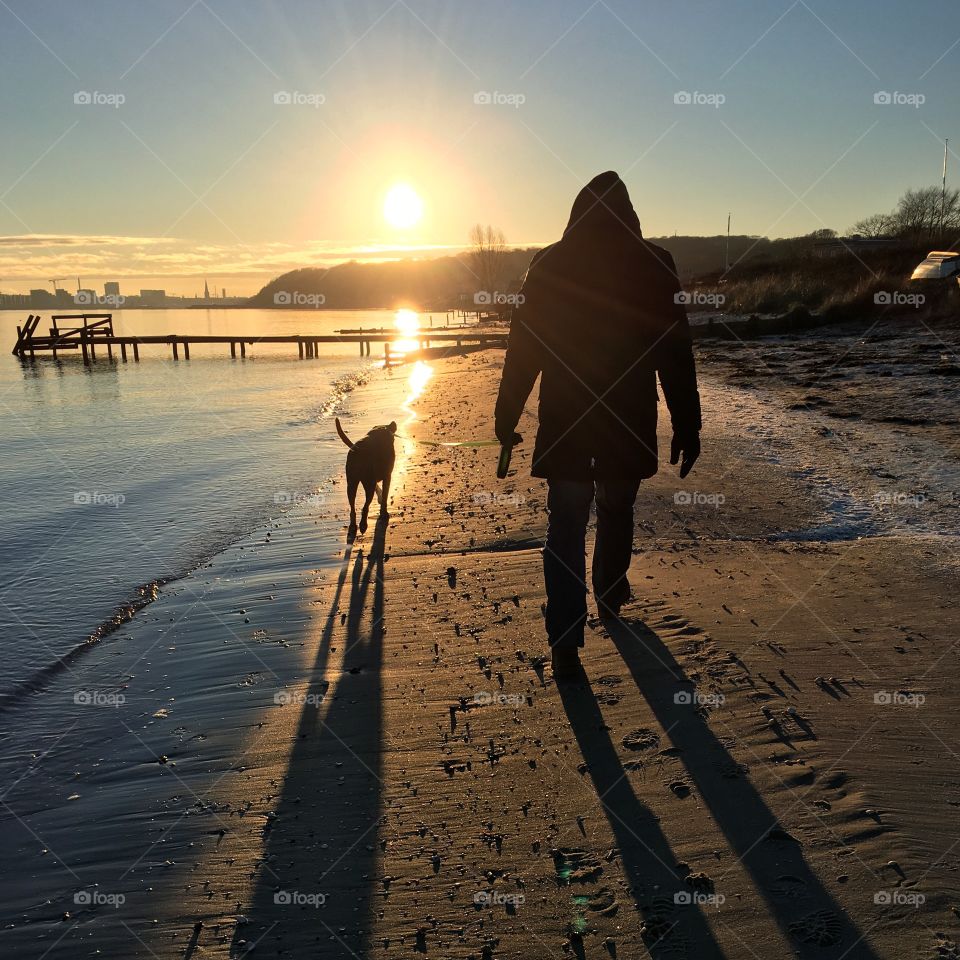 Winter Day at the Beach.