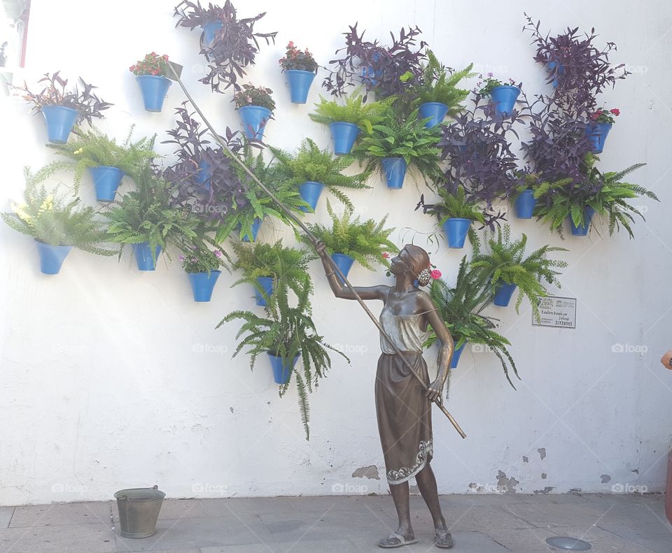 Garden#sculpture#yard#flowerpots#nature