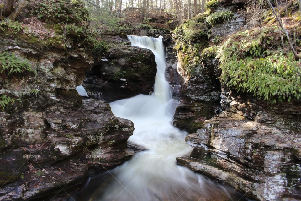 Waterfall rock formations 