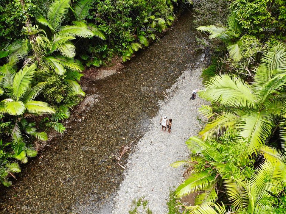 Little couple in the middle of the rainforest 