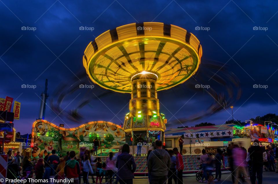 Ride in dippemess in Frankfurt am Main, Germany.