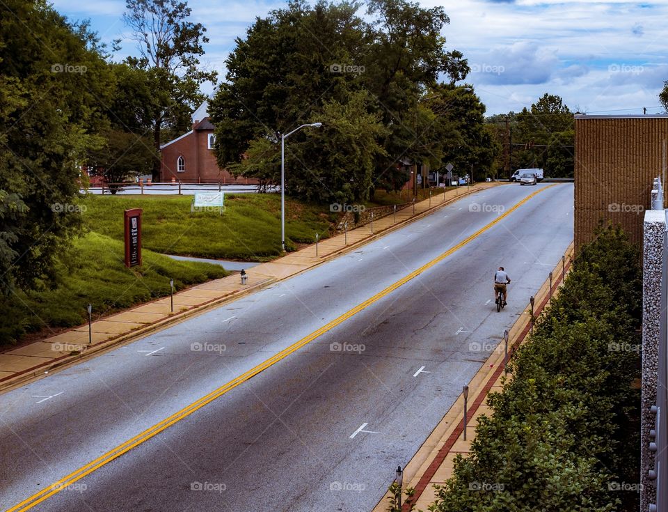 Bike rider in street