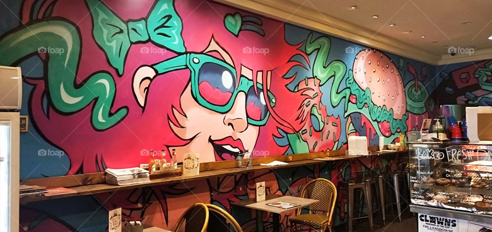 cafe mural Redfern australia