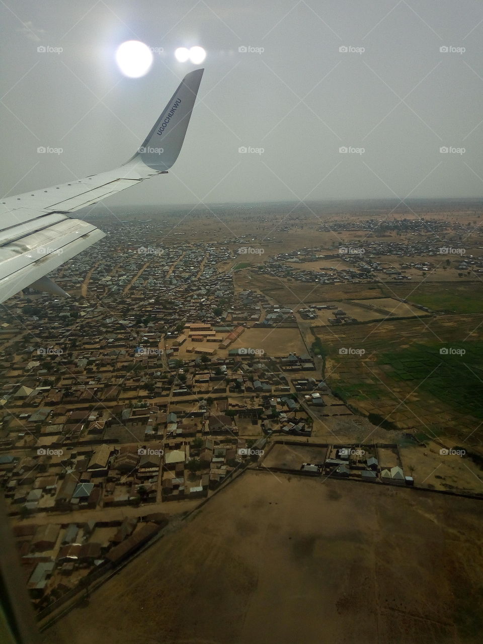 this the aerial view of#Jambutu ward of
#Yolanorth local government of #Adamawa State of #Nigeria.
I snap this picture with my phone through the window in the plane, when the plane was about landing.
