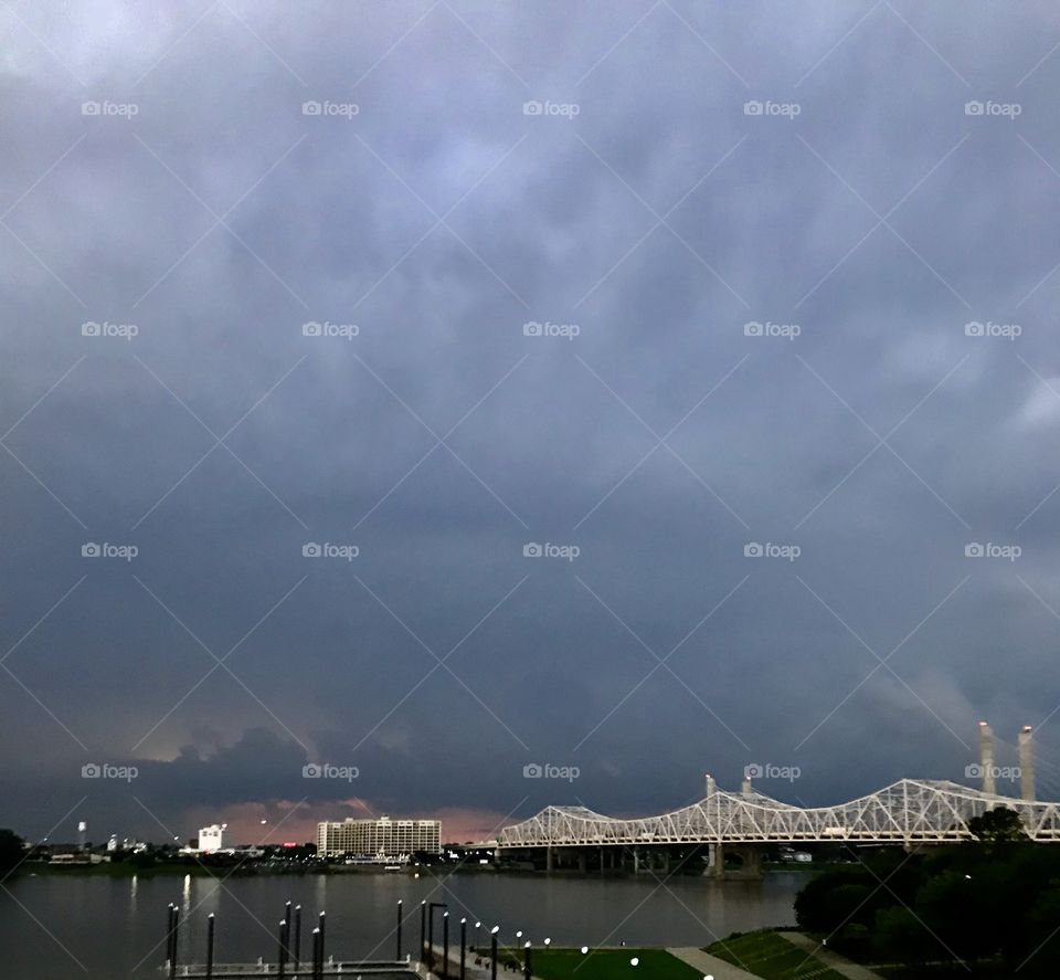 Bright white bridge to guide us safely across water 