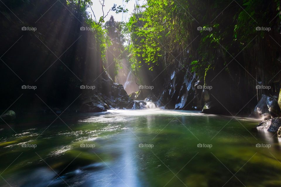 Beautiful morning in waterfall lorong watu
