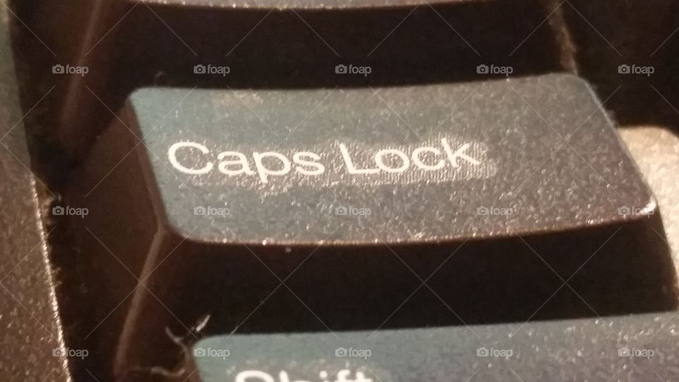 caps lock key. caps lock Kew on a PC keyboard
